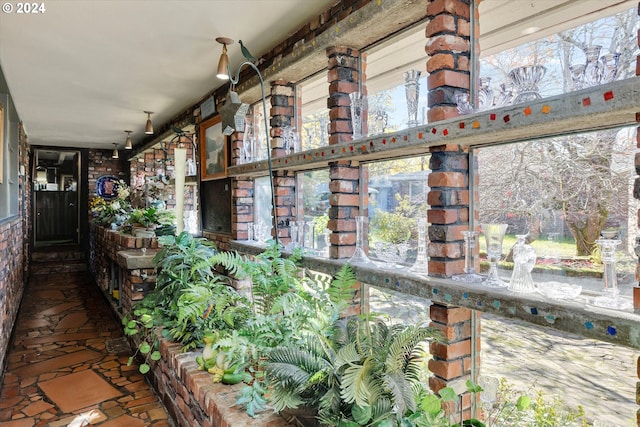 interior space with indoor bar