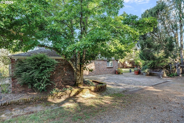 view of yard with a patio area