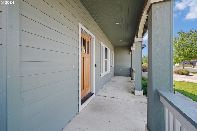 view of patio with covered porch