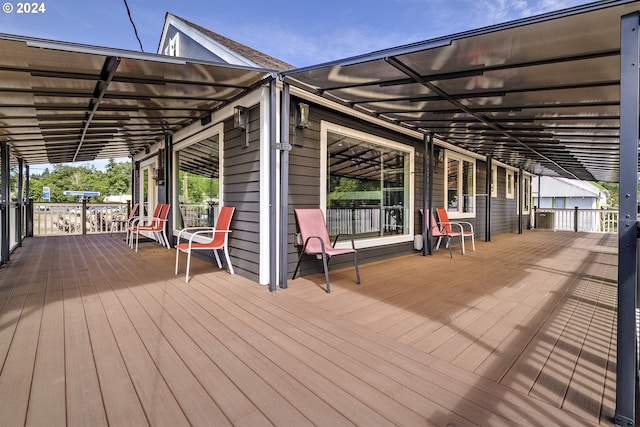 view of wooden terrace