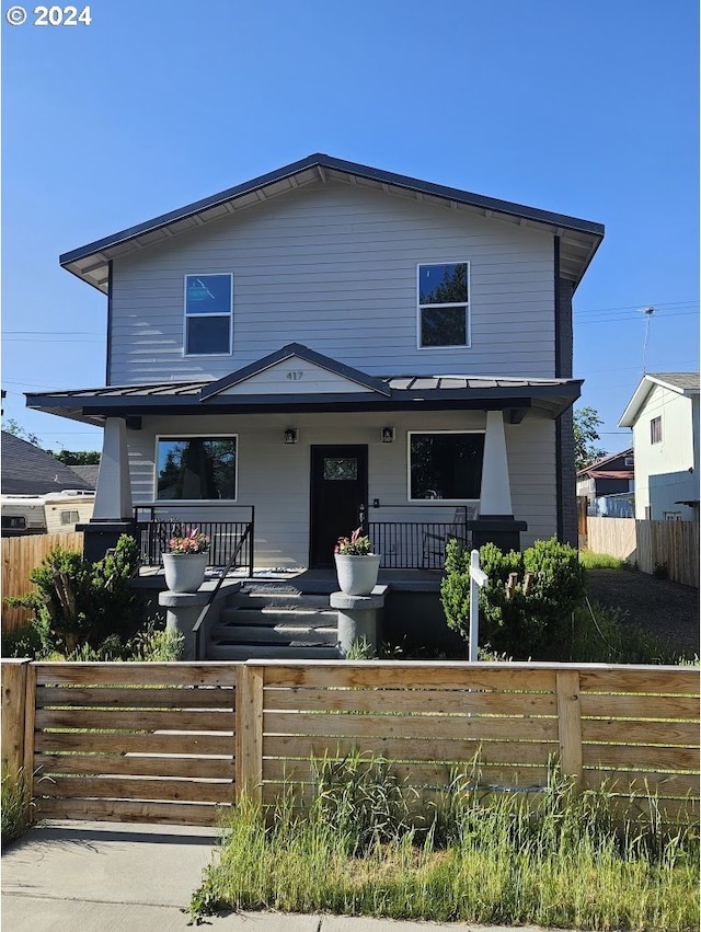 view of front facade with covered porch