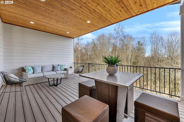 balcony with outdoor lounge area