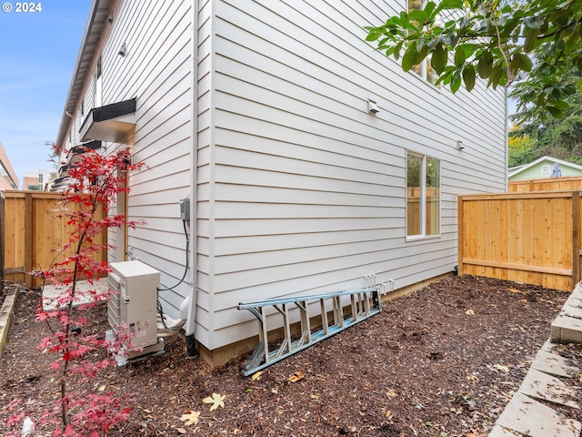 view of home's exterior featuring ac unit