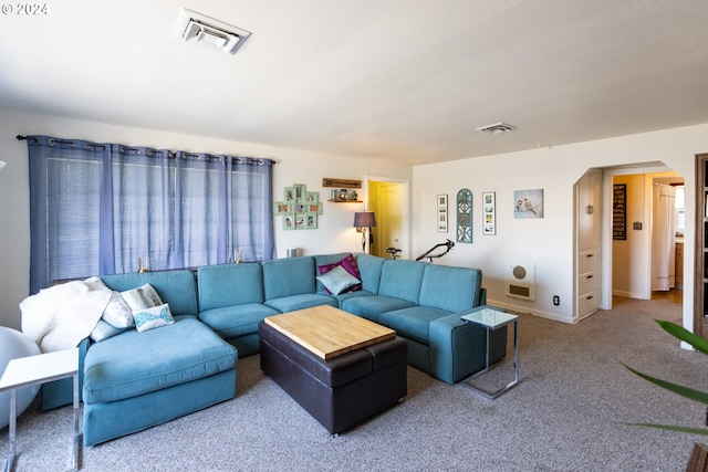 view of carpeted living room