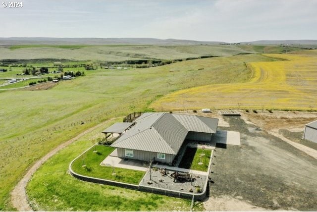 bird's eye view featuring a rural view