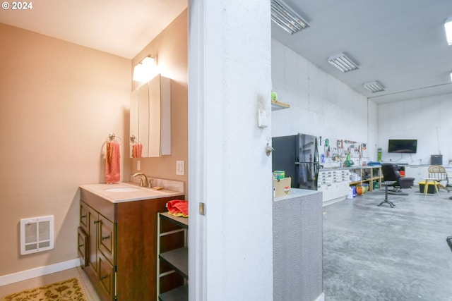 hallway featuring sink