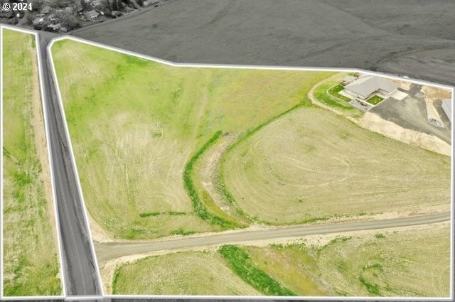 aerial view with a rural view