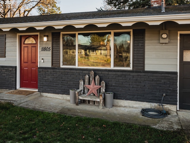 view of doorway to property