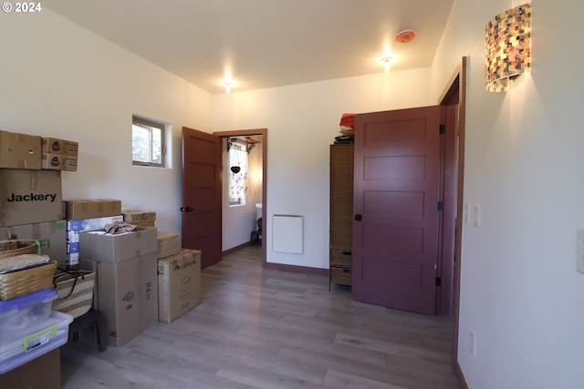 interior space featuring wood-type flooring