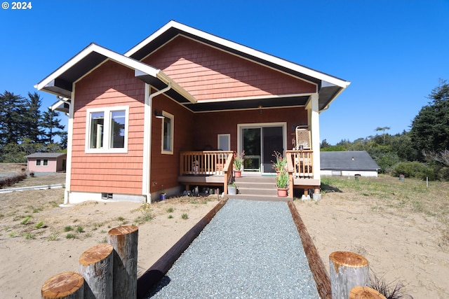 view of front of home with a porch