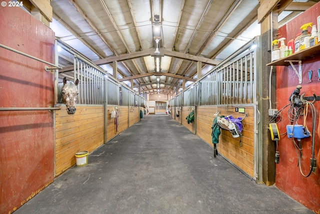 view of horse barn