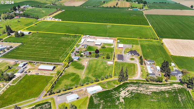 bird's eye view featuring a rural view