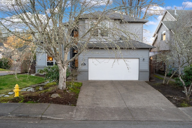 view of front of home featuring a garage