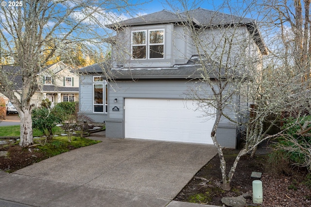 view of front of home featuring a garage