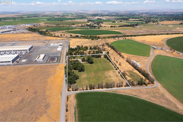 drone / aerial view with a rural view