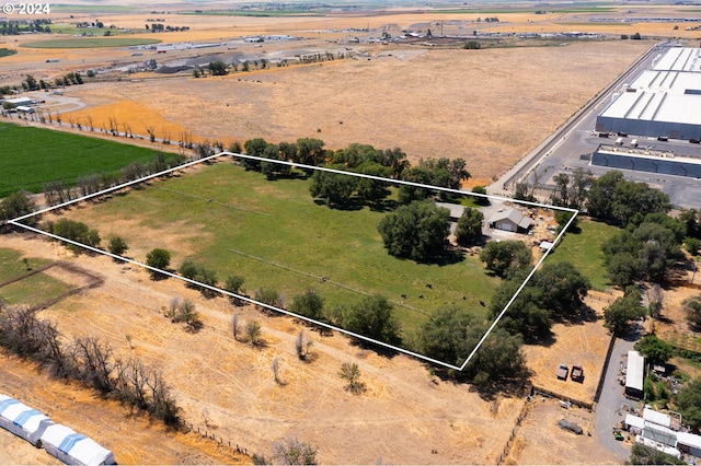 bird's eye view featuring a rural view