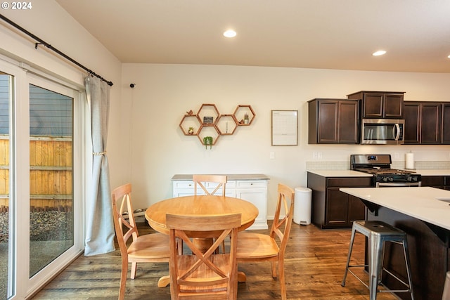 dining room featuring dark wood-type flooring