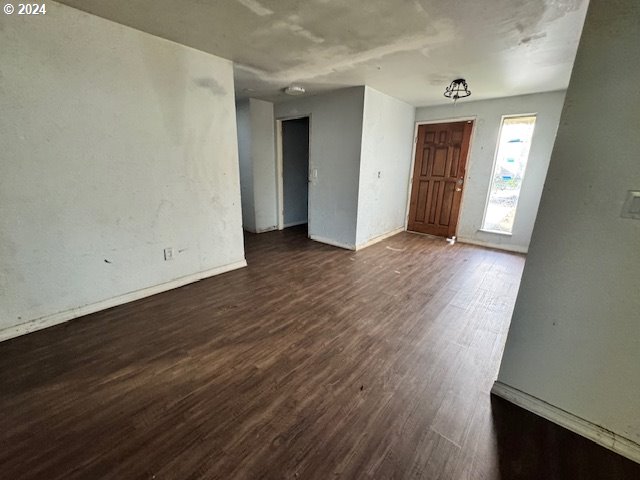 interior space featuring dark hardwood / wood-style flooring