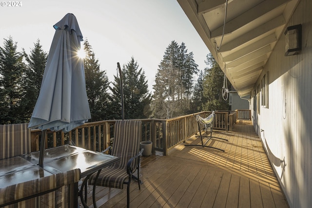 view of wooden terrace