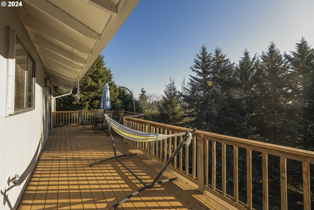 view of wooden terrace