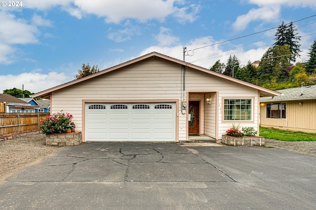 ranch-style house with a garage