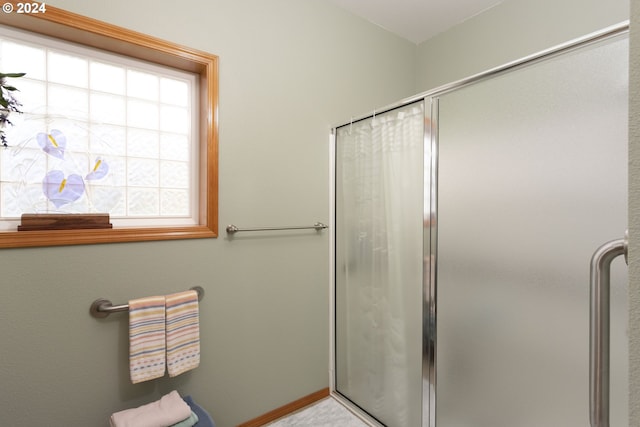 bathroom with walk in shower