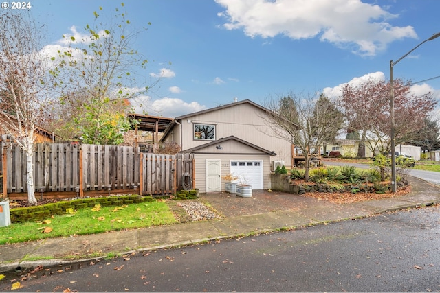 view of home's exterior featuring a garage