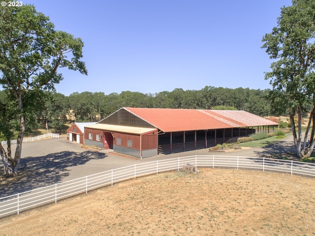 exterior space featuring a rural view