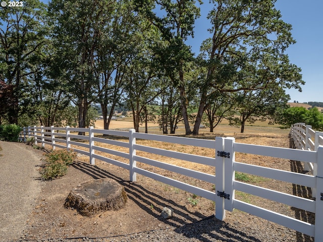 view of gate featuring a rural view