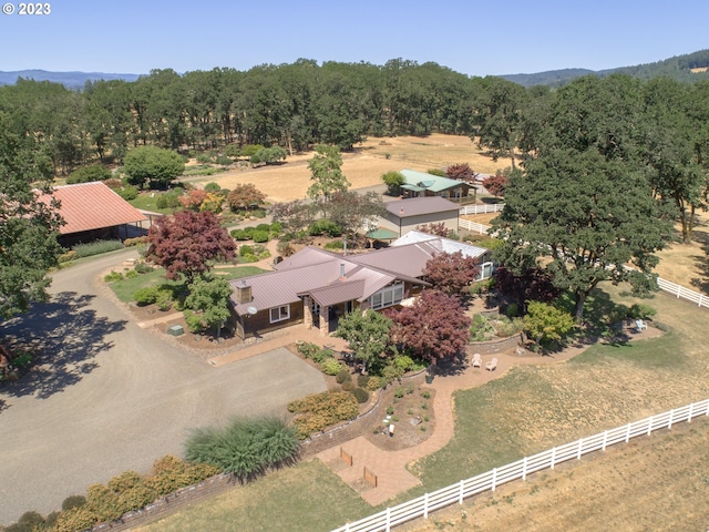 bird's eye view with a rural view