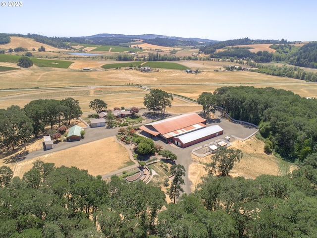 drone / aerial view featuring a rural view