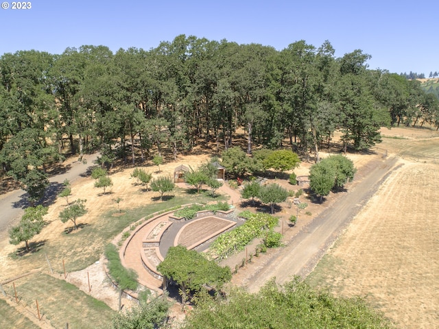 aerial view featuring a rural view