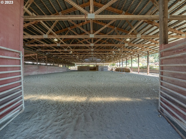 view of horse barn