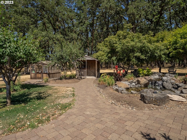 surrounding community with an outbuilding