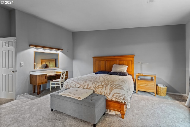 view of carpeted bedroom