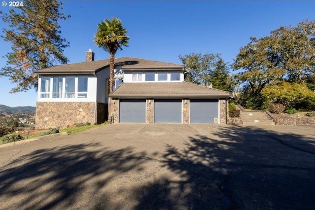 view of front of house featuring a garage