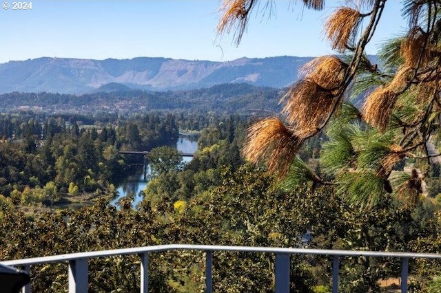 property view of mountains featuring a water view