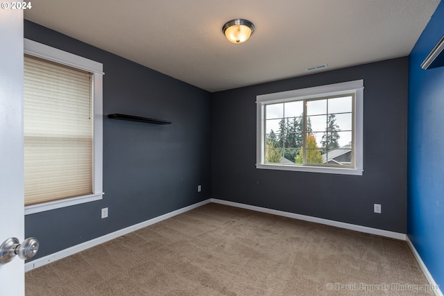 view of carpeted spare room