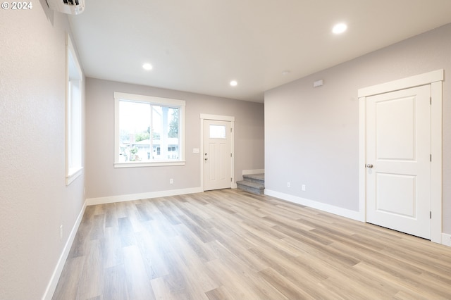 interior space with light wood-type flooring