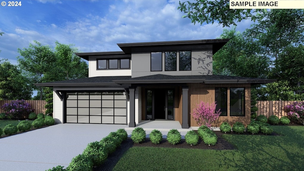 17883 Tamara Ave, Lake Oswego, OR 97035 - view of front facade with driveway and a garage