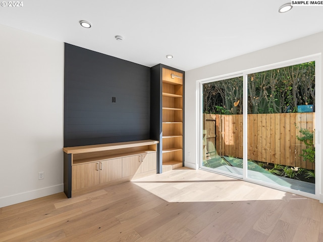 interior space featuring light wood-type flooring