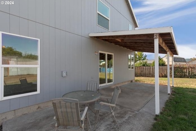 view of patio / terrace with fence