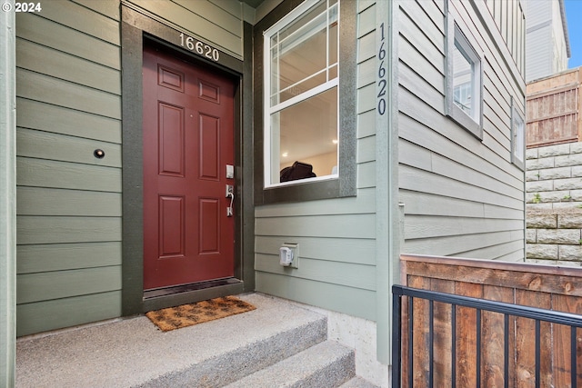 view of doorway to property