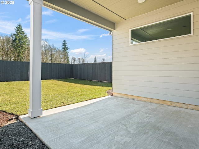 view of patio / terrace featuring a fenced backyard