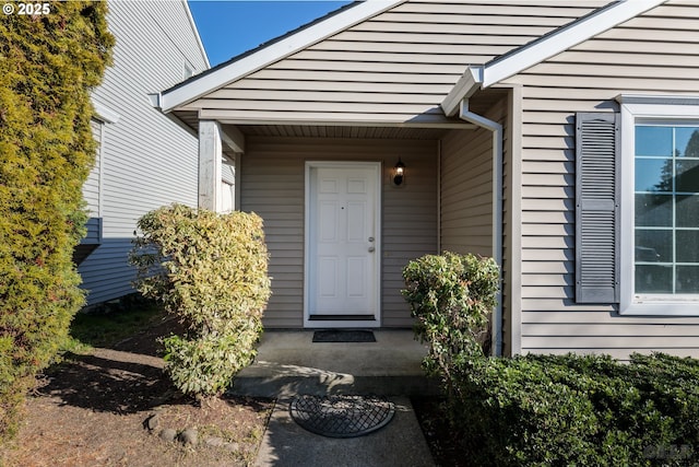 view of doorway to property