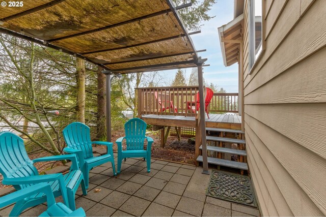 view of patio / terrace featuring a deck