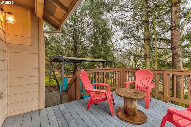 view of wooden terrace