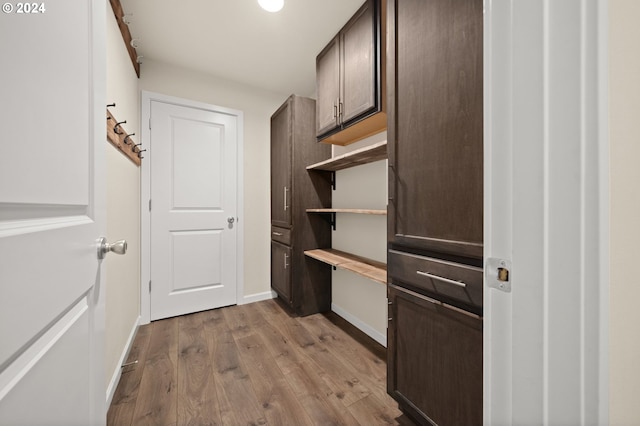 walk in closet featuring light wood-type flooring