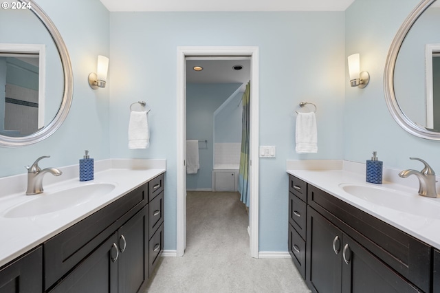 bathroom with vanity