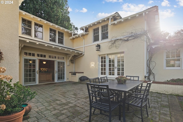 view of patio with french doors